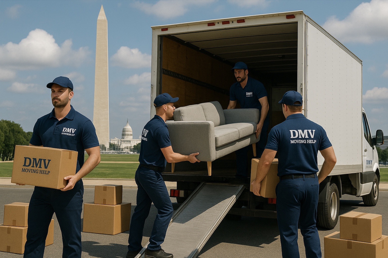 DMV Moving Help team providing moving services in Washington DC, MD, and VA