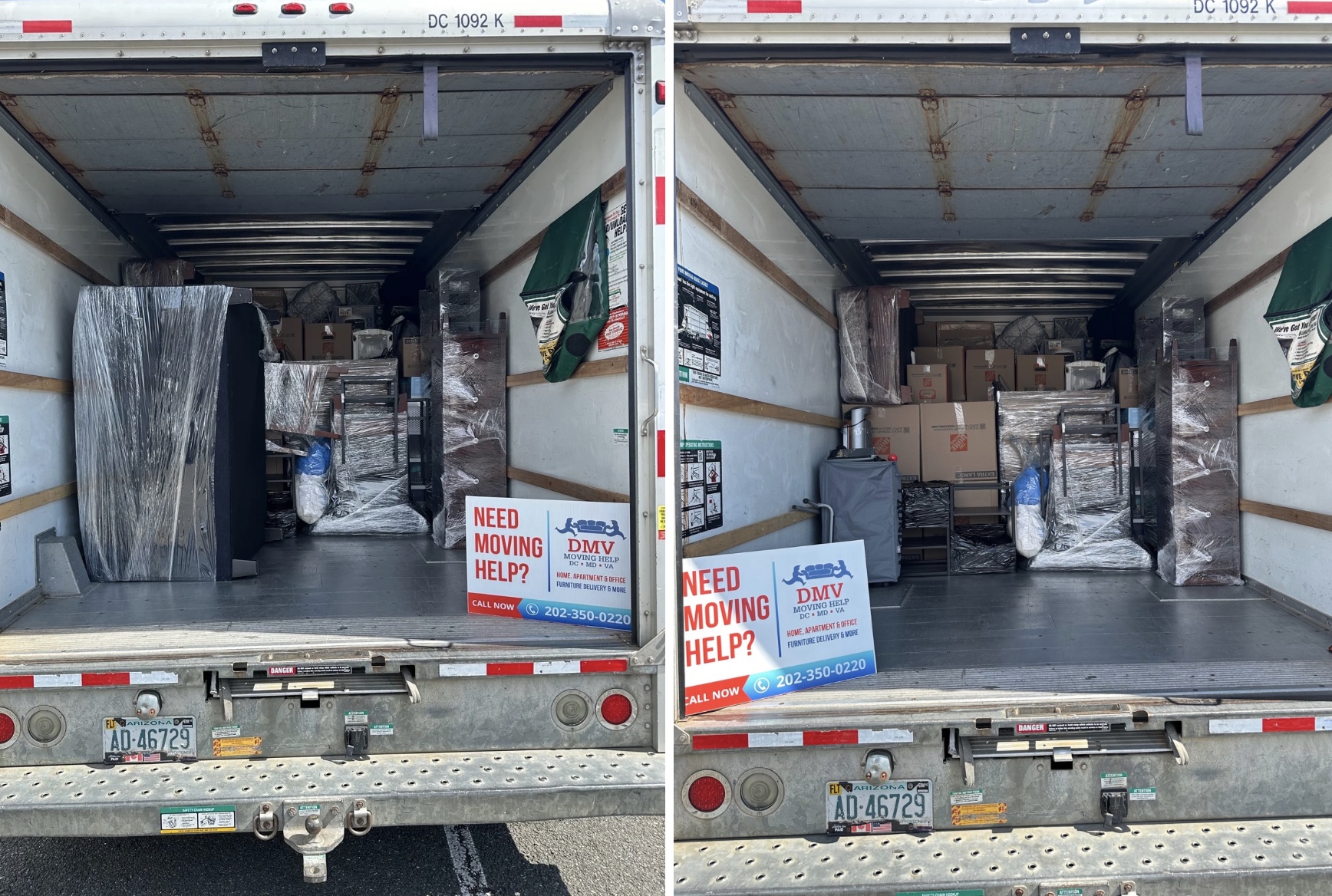 UHaul truck loading help by DMV Moving Help